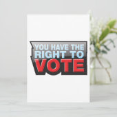 You Have The Right To Vote Kaart (Staand voorkant)