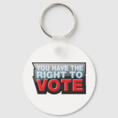 You Have The Right To Vote Sleutelhanger (Achterkant)