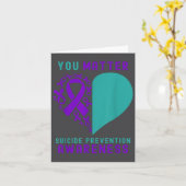 You - Heart &amp; Ribbon Design Suicide Prevention Kaart (Gele Bloem)