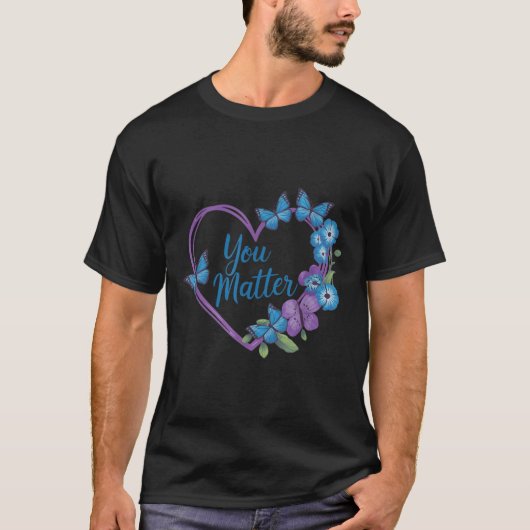 You Heart Suicide Prevention Awareness  T-shirt (Voorkant)