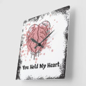 You Hold My Heart Vierkante Klok (Hoek)