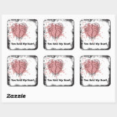 You Hold My Heart Vierkante Sticker (Vel)