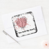 You Hold My Heart Vierkante Sticker (Envelop)