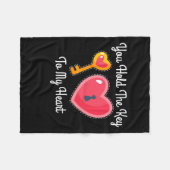 You Hold The Key To My Heart Fleece Deken (Voorkant (Horizontaal))