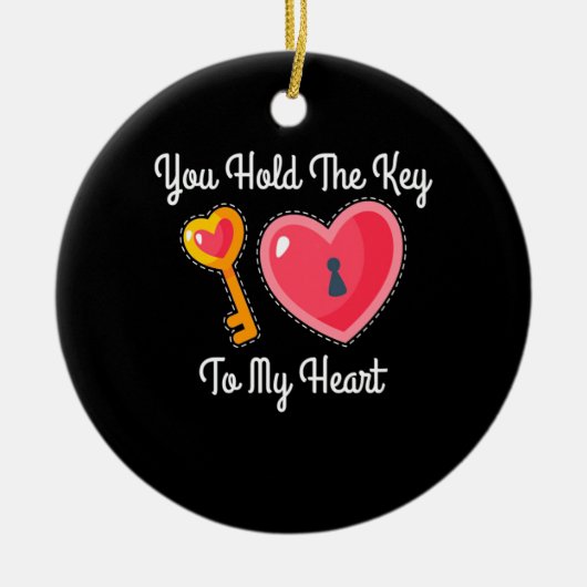 You Hold The Key To My Heart Keramisch Ornament (Voorkant)