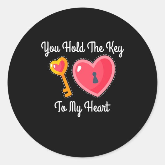 You Hold The Key To My Heart Ronde Sticker (Voorkant)