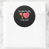 You Hold The Key To My Heart Ronde Sticker (Tas)