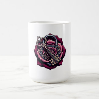 You Hold the Key to My Heart Rose Lock T-Shirt Koffiemok