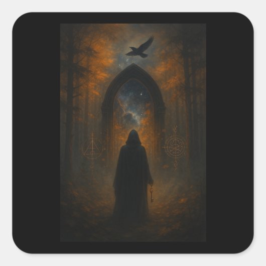 You Hold the Key to Your Desired Reality Vierkante Sticker (Voorkant)