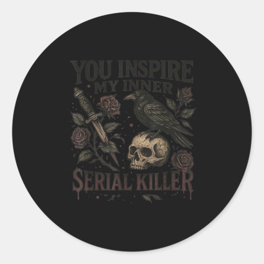 You Insre My Inner Serial Killer - Soky Season  Ronde Sticker (Voorkant)
