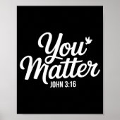 You John 3 16 Bible Verse Christian Faith Quote Poster (Voorkant)