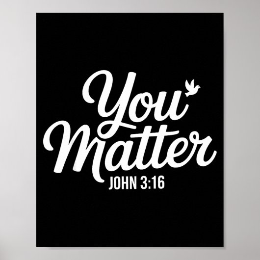 You John 3 16 Bible Verse Christian Faith Quote Poster (Voorkant)