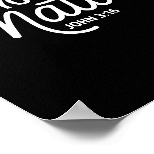 You John 3 16 Bible Verse Christian Faith Quote  Poster (Hoek)