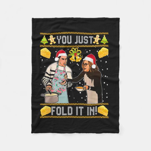 You Just Fold It In Christmas Xmas Pajamas Christm Fleece Deken (Voorkant)