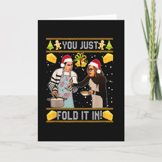 You Just Fold It In Christmas Xmas Pajamas Christm Kaart (Voorkant)