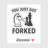 You Just Got Forked – Funny Chess Meme Sticker (Vel)