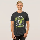 "You Just Got Pickled" Pickleball Unisex  Tri-Blend Shirt (Voorkant volledig)