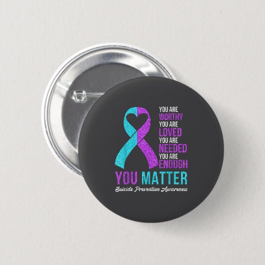 You Kindness Be Kind Suicide Prevention Awareness  Ronde Button 5,7 Cm (Voorkant /achterkant)