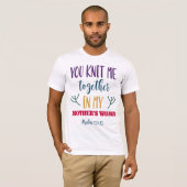 You Knit Me Together Psalm 139:13 Creation Tee T-shirt (Voorkant volledig)