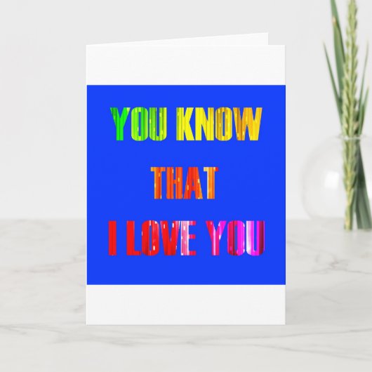 You Know that I love you Kaart (Voorkant)