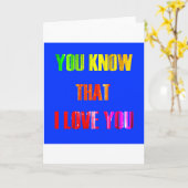 You Know that I love you Kaart (Gele Bloem)
