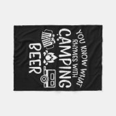 You Know What Rhymes With Camng Funny Camper Dad M Fleece Deken (Voorkant (Horizontaal))