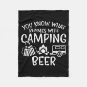 You Know What Rhymes With Camng Funny Camper Dad M Fleece Deken (Voorkant)