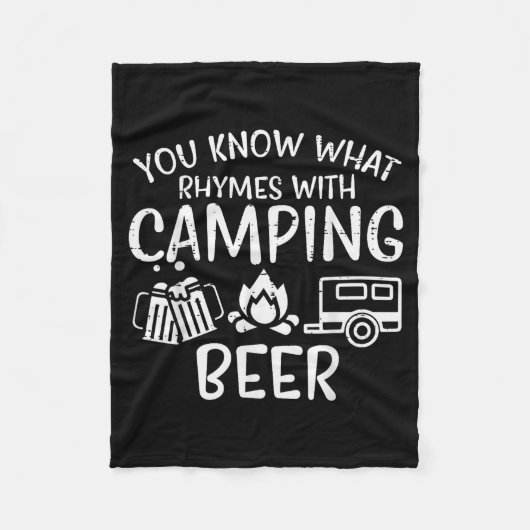 You Know What Rhymes With Camng Funny Camper Dad M Fleece Deken (Voorkant)