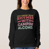 You Know What Rhymes With Camping Alcohol Trui (Voorkant)