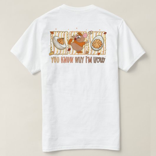 You Know Why I'm Here, Funny Thanksgiving Mouse T-shirt (Design achterkant)