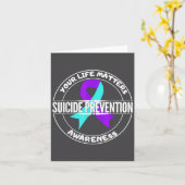 You Life S Suicide Prevention Awareness Teal Purpl Kaart (Gele Bloem)
