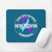 You Life S Suicide Prevention Awareness Teal Purpl Muismat (Met muis)