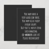 you’ll never find such amazing co-workers like us! bedankkaart (Voorkant / Achterkant)