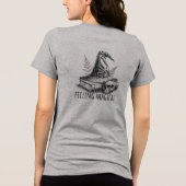 You Look Familiar Black Cat Feeling Magical Witch Tri-Blend Shirt (Achterkant)