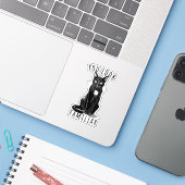 You Look Familiar Witches Black Cat Sticker (Laptop met iPhone)