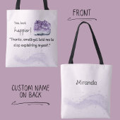 You look happier! Amethyst Crystal Lover Tote Tote Bag
