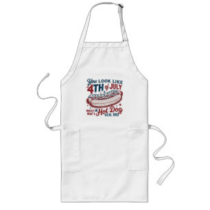 You Look Like 4th of July maakt een hotdog Lang Schort