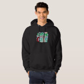 You Lost Me I Don't Like Cats Graphic Patchwork Hoodie (Voorkant volledig)