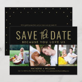 You Love Us BEWERKBARE KLEUR Save The Date Kaart (Voorkant / Achterkant)