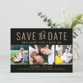You Love Us BEWERKBARE KLEUR Save The Date Kaart (Staand voorkant)