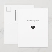 You Lovely Dad Quote Black Heart Card Briefkaart (Voorkant / Achterkant)