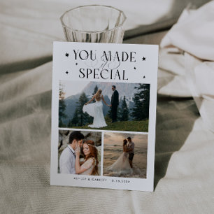 You Made It Special Trouwfoto Wit Bedankkaart