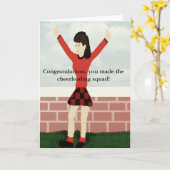 You made the cheerleading squad Card Kaart (Gele Bloem)