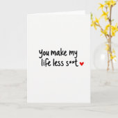 You Make Life Better Eenvoudige Kaart (Gele Bloem)