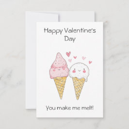 "You Make Me Melt!" – Schattige en puntig ijs Kaart
