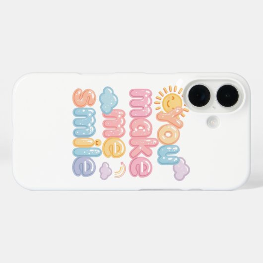 "You Make Me Smile" with Sun and Clouds Case-Mate iPhone Case (Achterkant (horizontaal))