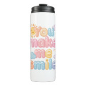 "You Make Me Smile" with Sun and Clouds Thermosbeker (Voorkant)