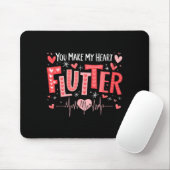 You Make My Heart Flutter Cardiac Nurse Valentine  Muismat (Met muis)