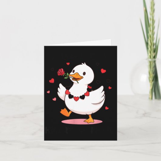 You Make My Heart Go Honk Funny Goose Valentine’s  Kaart (Voorkant)
