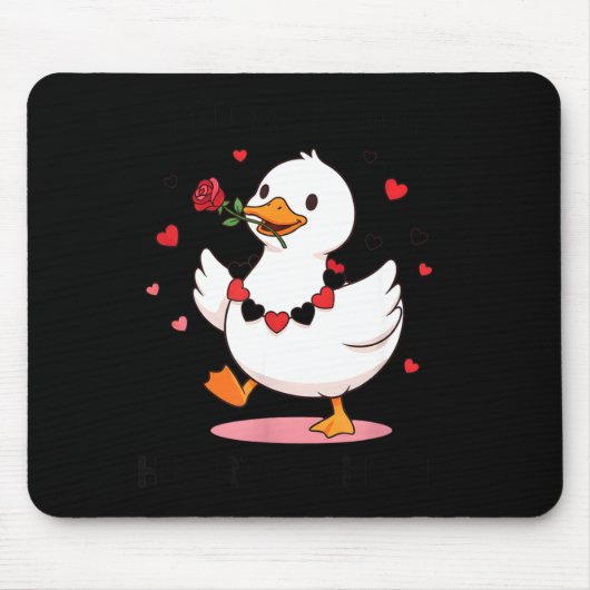 You Make My Heart Go Honk Funny Goose Valentine’s  Muismat (Voorkant)